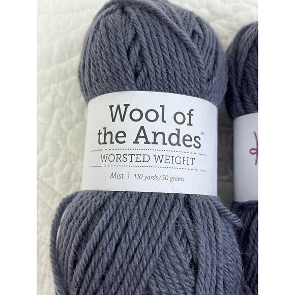 Lot of 2-Sk Wool of the Andes, Peruvian Highland Wool, Worsted, Myst - Picture 2 of 7